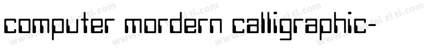 computer mordern calligraphic字体转换